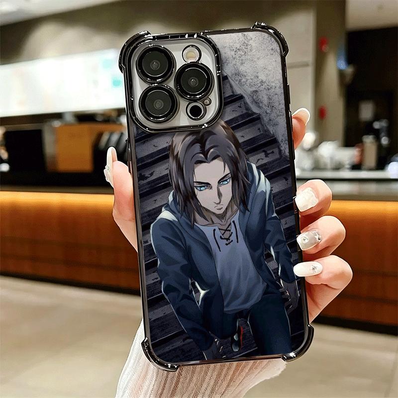 A-Атака Титанов Эрен Йегер Покрытие Чехол для Телефона Для Iphone 16 17 Pro Max Air 16E 14 15 Plus 12 13 Mini Противоударный Подушка Безопасности Чехол