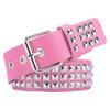 Punk Style Studded Belt Square Rivets Adjustable Straps Rock Waistband Women Girls Gothic Scene Accessories