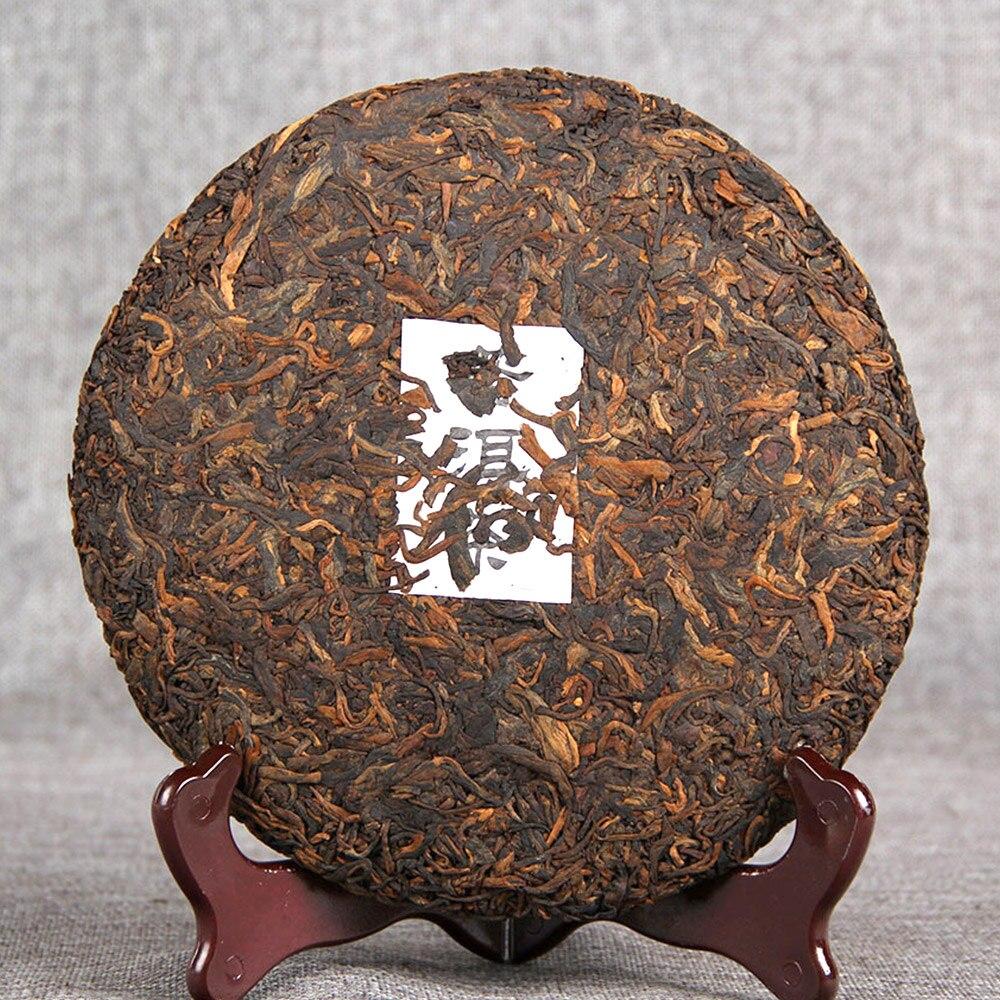 2017 Старое дерево, чистый материал, ферментированный спелый чай Пуэр, Исландский чай Пуэр с золотыми бутонами, 357 г