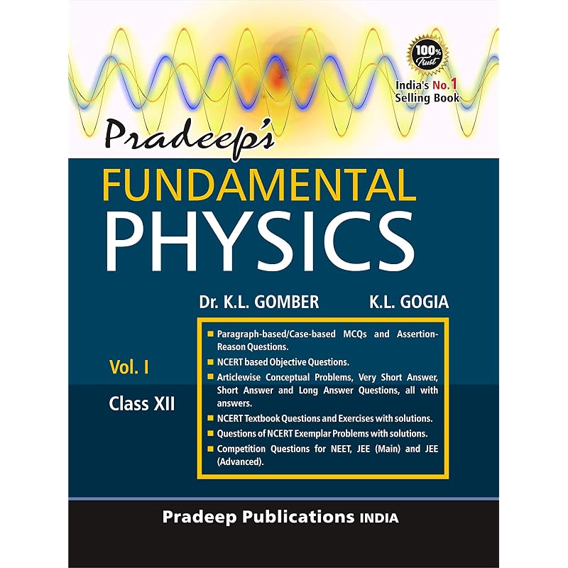 Pradeep's Fundamental Physics for Class 12 for Examination 202122 (Vol. 1 & 2)