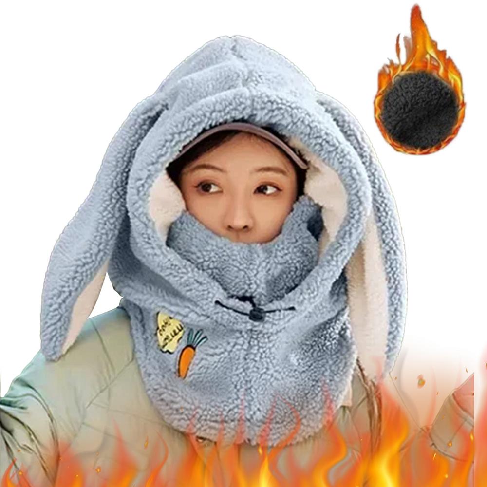 Motorcycle Face Cover Windproof Wind Resistant Warm Face Cover Winter Hat Outdoor Hooded Hat Skiing Head Warmer Cartoon Cute