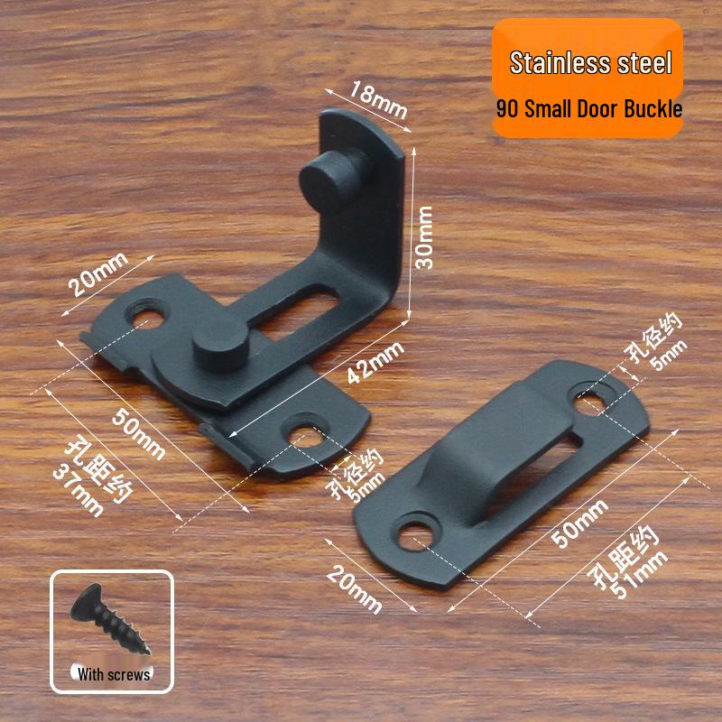 Нержавеющая сталь 90° Задвижка-шпингалет для раздвижных дверей для ванной комнаты и окон