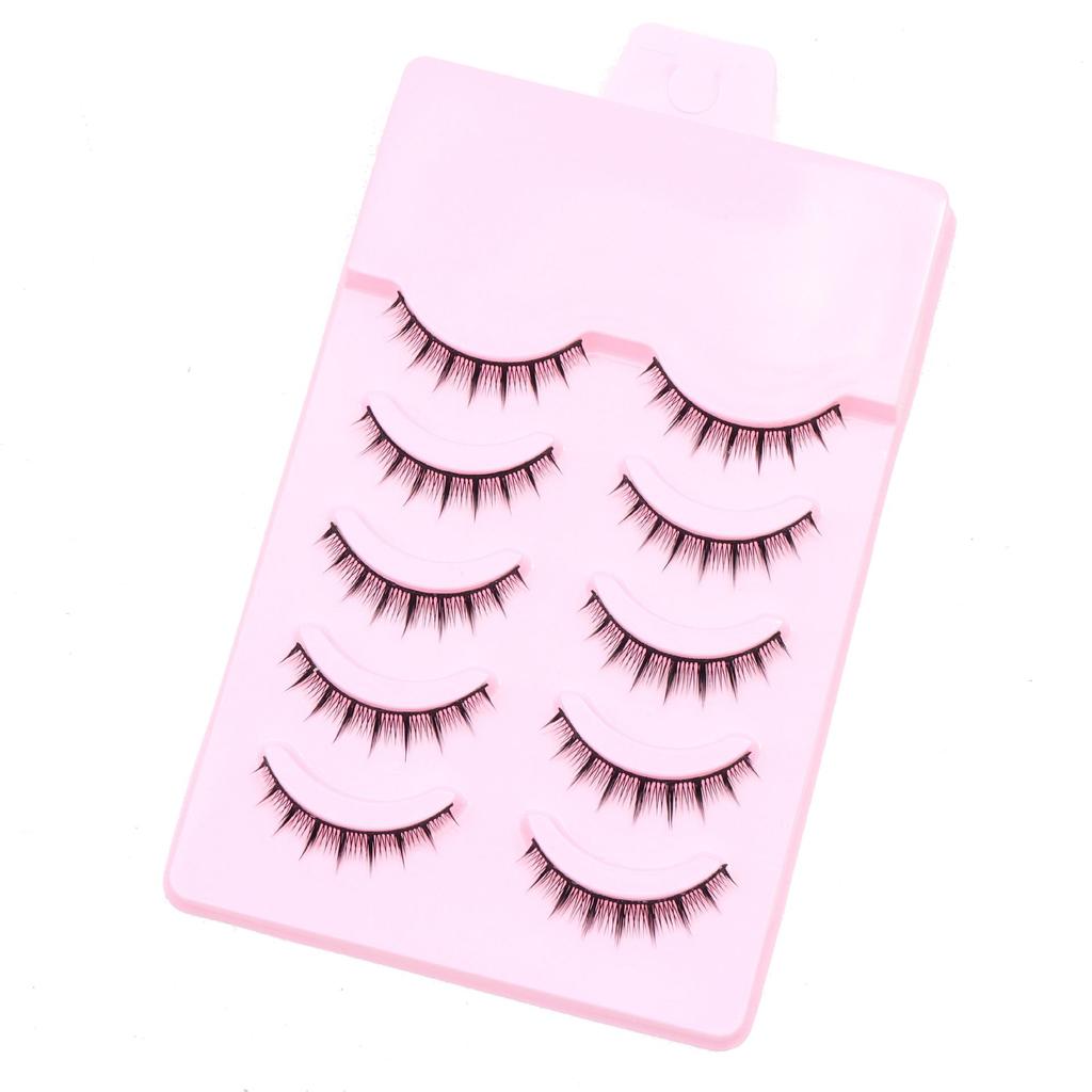 Dense Black False Eyelashes - Natural, Full Strip for Cosplay/Comic, Ideal for Beginners and Cross-Border Styles.