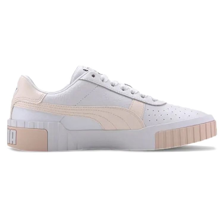 Puma Cali Нескользящие Легкие Низкие Кеды для Скейтбординга Женские Кроссовки Бело-Розовые 369155-13