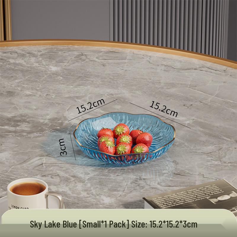 Elegant Floral Plastic Fruit and Dessert Display Plate for Home or Living Room