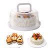 Transparent 10" Cake Carrier with Lid And Handles 7 Cupcakes Carrier Holder Portable Cake Storage Container Stand