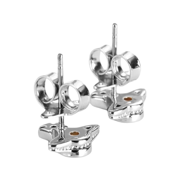 Vivienne Westwood Zircon Brass Earrings Unisex Pink/Silver 6201022002P549