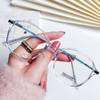 Influencer INS Eyeglass Student Glass Frame Korean Style Polygon Anti Blue Light Blocking Glasses Women Reading Glasses
