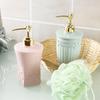 Stained Carved Empty Pump Refillable Bathroom Shampoo Shower Gel Bottles Dispenser Liquid Soap Dispenser Bath Gel Press