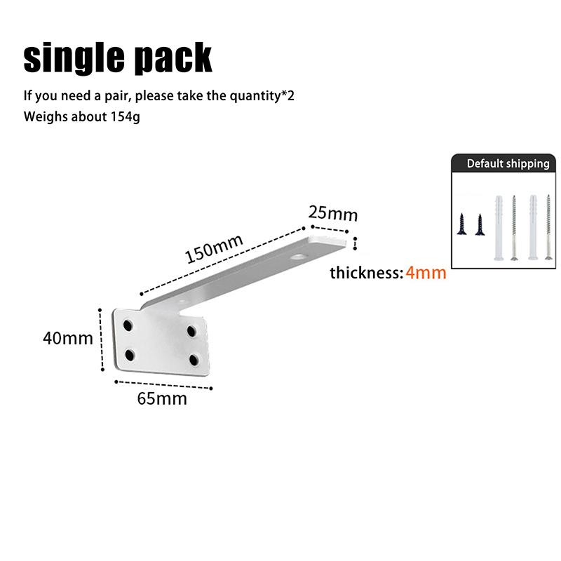1 Комплект Сверхпрочные Чугунные Кронштейны для Полок Кронштейны для Подвесных Полок Толщиной 4 мм Невидимые L-образные Кронштейны для Поддержки Полок