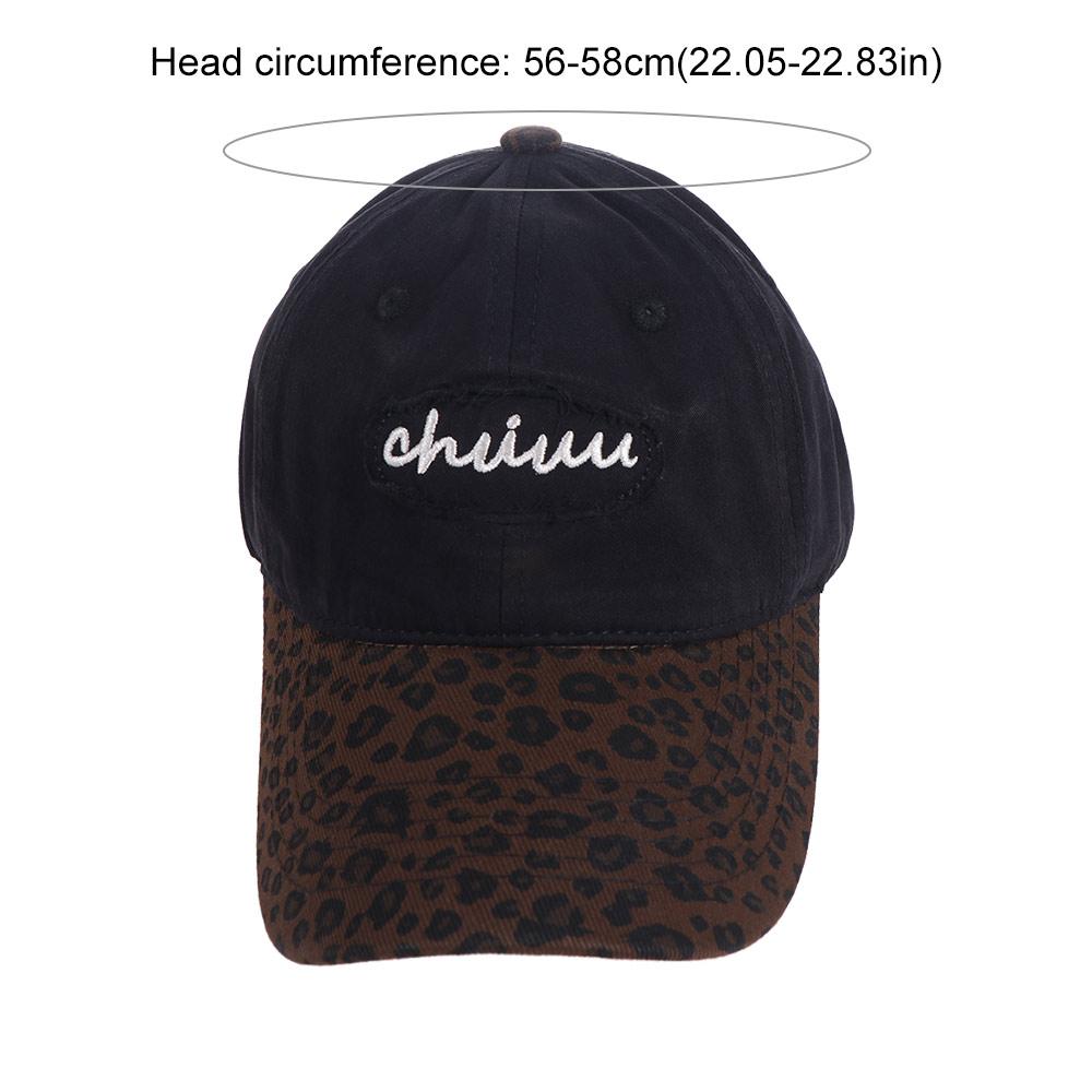 Adjustable Embroidered Baseball Cap Sunshade Y2k Peaked Cap Fashion Leopard Baseball Hat Girls
