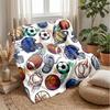 Sports Ball Splash Art Theme blanket Lightweight Warm Flannel Blanket Decorative Throw Blanket for Home Decoration