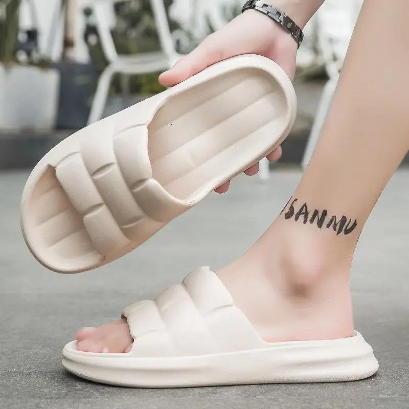 Fashion Couple Male Slipper House Indoor Platform Walk Around Home Slides Eva Low Price Elegant 2025 Fashion Original Fun Pvc Men's Shoe