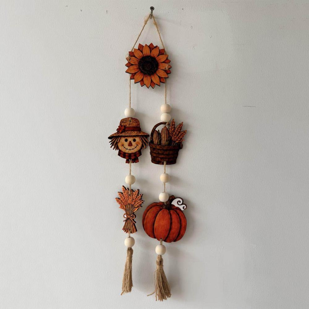 Corn Basket Fall Harvest Wooden Wall Hanging 2D Flat Print Autumn Decor Plaque  Farmhouse Home