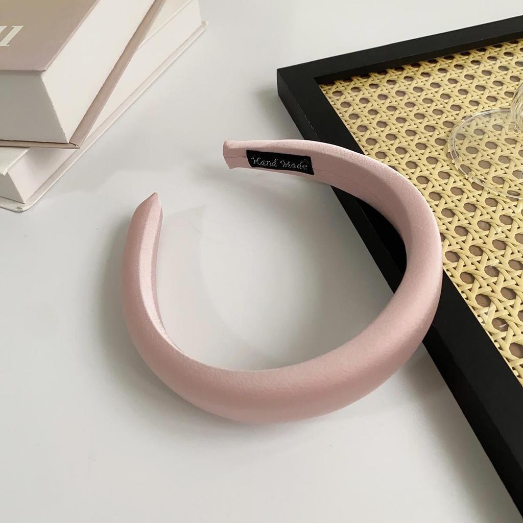 Повязка на голову вафельная конфетного цвета: Высокая тулья, Улучшенная губка для умывания лица, Широкий обруч для волос для ранней весны.