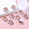 40Pcs Mini Resin Coffee Cups Statues Vivid Appearance Micro Landscape Ornament DIY Crafts Lightweight Dollhouse Decor
