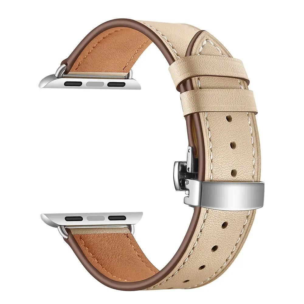 Кожаный ремешок для наручных часов Apple Watch 49 мм 46 мм 45 мм 44 мм 42 мм 41 мм 40 мм 38 мм 45 мм для iWatch Серии 11 10 9 8 7 6 5 4 Ultra3
