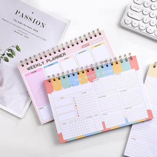 Блокнот на английском языке, блокнот-планировщик на неделю с постановкой целей, ежедневный блокнот для школьного офиса, дома