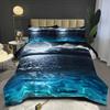 3pcs Polyester Duvet Cover Set 3D Moonlit Landscape Print Bedding Set, Soft Comfortable Duvet Cover