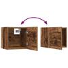 Wall Mounted TV Cabinet Set 4 pcs Reclaimed Wood Effect Particleboard