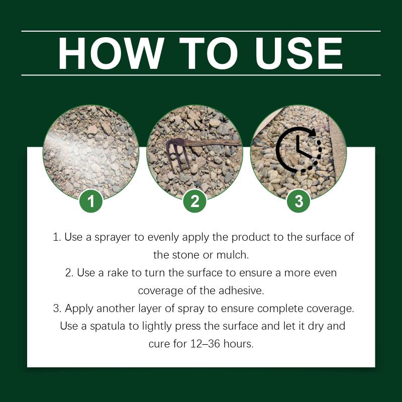 Gravel Glue for Landscaping Rock Adhesive Spray Waterproof Fast Drying Outdoor Sealer for Garden Yard Stabilizing