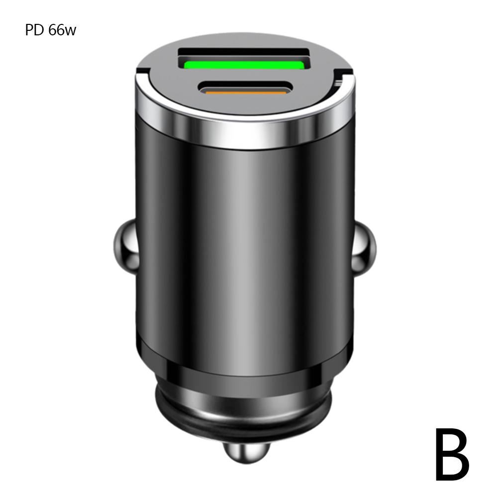 Мини автомобильное зарядное устройство 100 Вт USB Type C Зарядное устройство для телефона в автомобиль Быстрая зарядка Адаптер Quick Charge Для iPhone