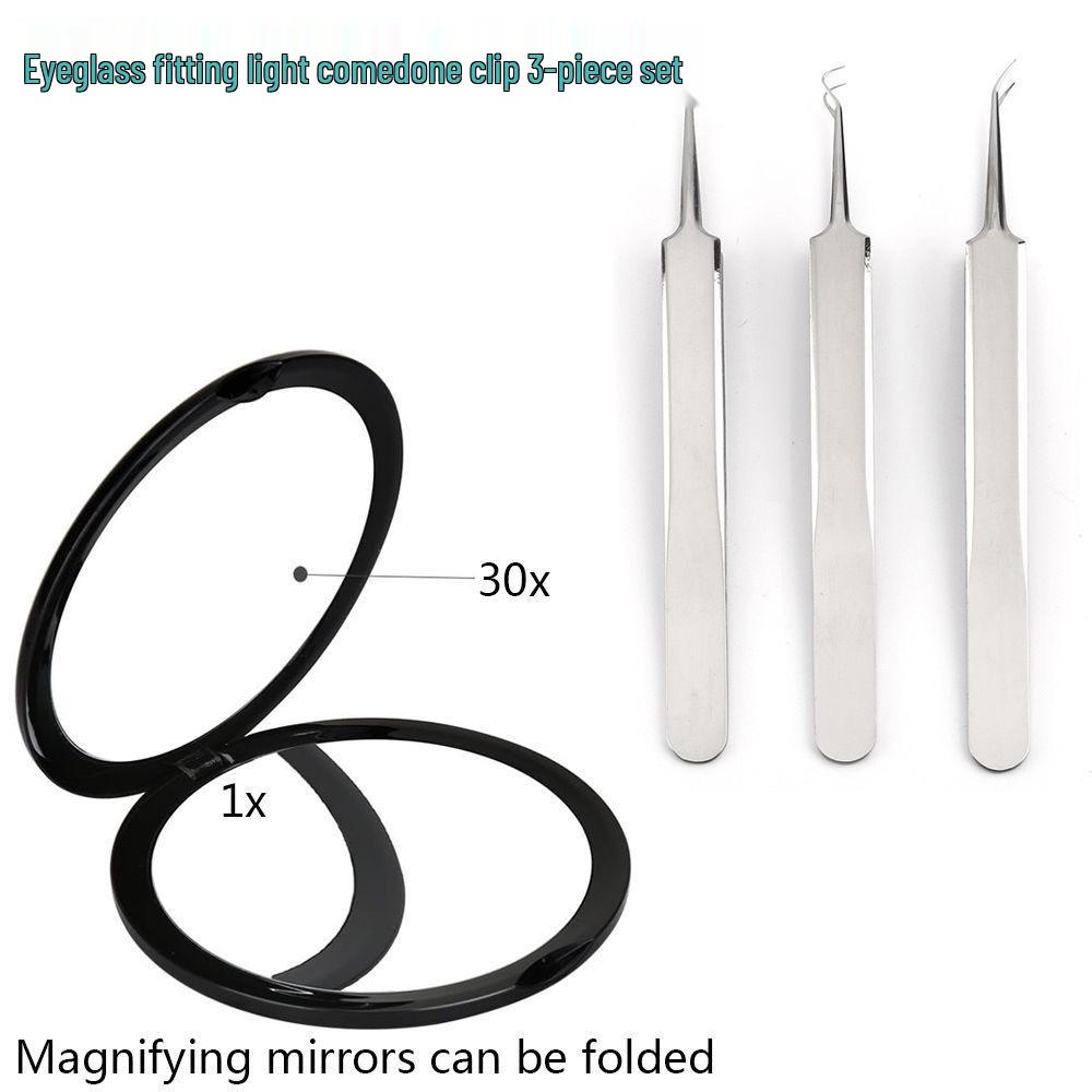 HD Flip 50x Magnification Makeup Mirror: Foldable, Portable Concealer Mirror for Spot and Pimple Check