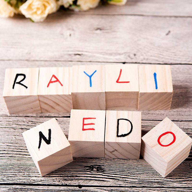 Wooden Square Blocks Unfinished Wood Solid Wood Cube Mini Cubes DIY Woodwork Craft Embellishment for Wedding Christmas Party