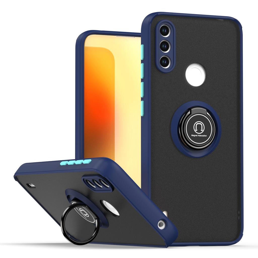 Fall prevention Armor Matte Case for Motorola Moto E7 PPWER E7i POWER 2021 Ring Stand Shockproof Cover