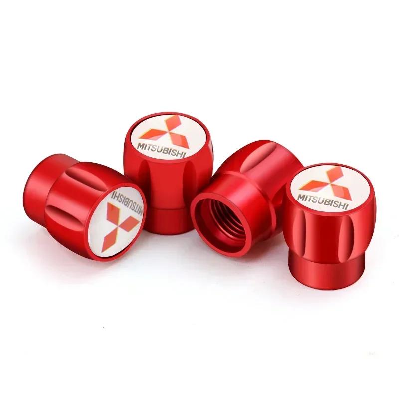 for Mitsubishi Badge Car Wheel Valve Valve Stem Caps Outlander ASX Eclipse Lancer Galant L200 Colt Pajero Accessories