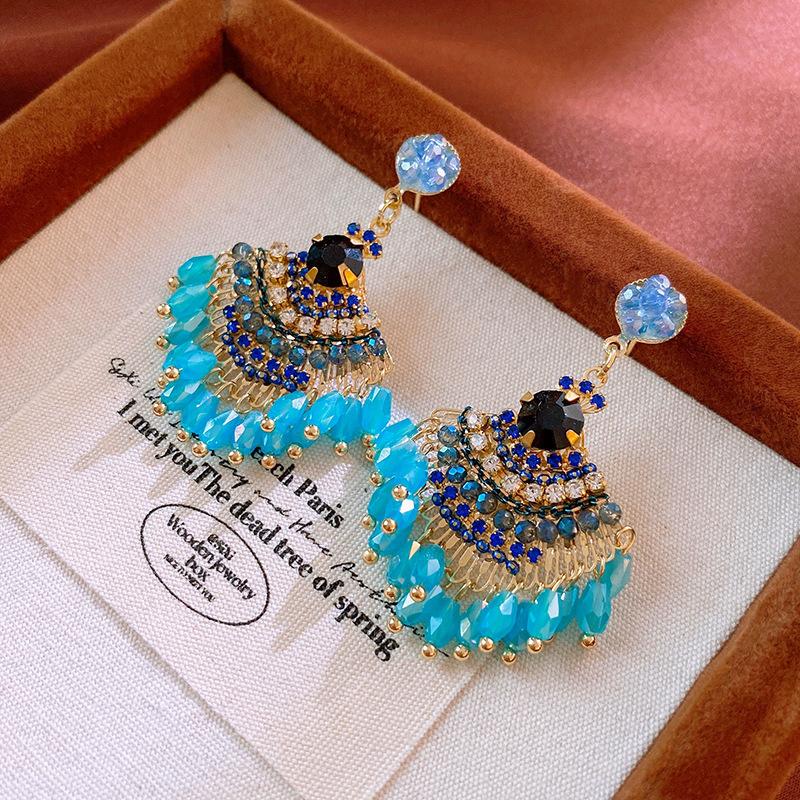 Высококачественные серьги из циркония и металла с кисточками, инкрустированными бриллиантами, идеально подходят для любого случая