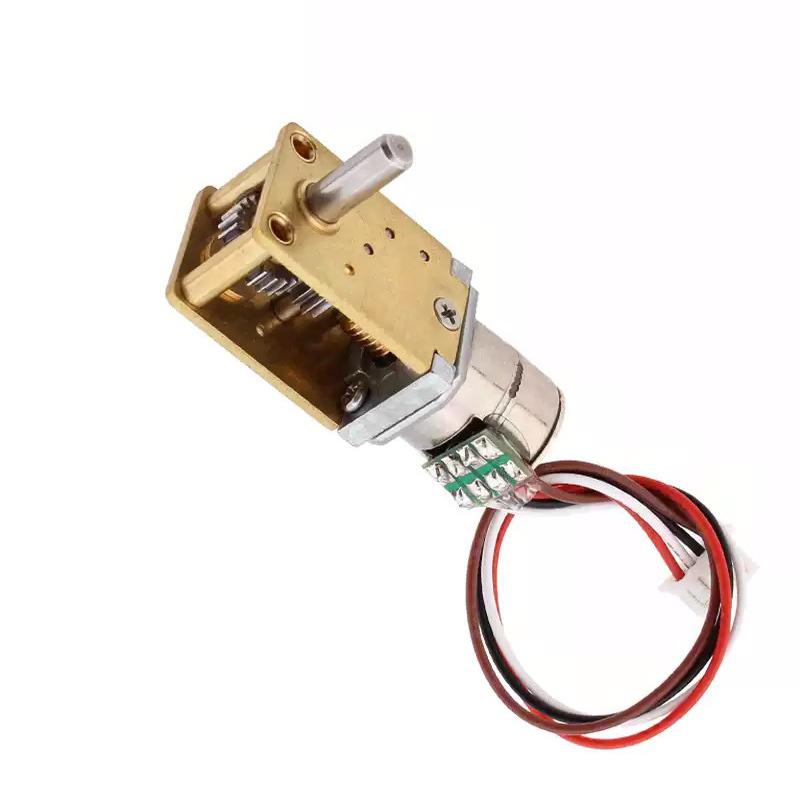 Mini 10mm Precious Full Metal Gearbox Worm Gear Stepper Motor D-shaft Micro 2-phase 4-wire Stepping Motor Monitor Camera Robot