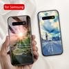 Road View Case for Samsung S22 Glass Back Cover S10 Case for Galaxy S8 S9 S10 Plus Note 8 9 10 Plus S10e S20 Plus Ultra