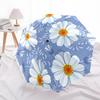 1pc White Daisy Flowers Automatic Umbrella Durable Iron Frame & Plastic Handle, Gift for Men & Women, Sturdy Construction yy250905195