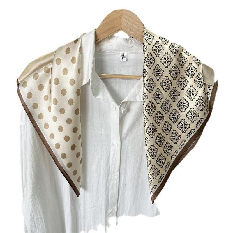 100% Pure Silk Square Scarf Women 65x65cm Printed Lightweight Elegant Fashion Accessory