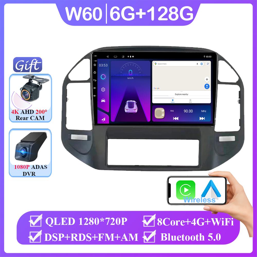 Wireless Android Head Unit For Mitsubishi Pajero 3 V70 V60 1999-2006 Car Auto Radio Carplay Multimedia GPS Navigation No 2din 4G