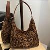 Большая вместительная сумка с леопардовым принтом для женщин. Осенью новая модная сумка через плечо для женщин. Сумка-тоут с леопардовым принтом для женщин.