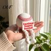 Flexible Action Figure Ornament 3D Printed Baseball Figurine with Articulated Legs, Buddy Red Sports Enthusiast Room Decor Stitching, Joints Desk Ball