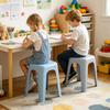 Stackable Stools Stools 17 Inch Plastic Nesting Classroom Backless Chairs Living Room for Home Party Office School Students Adults Dining Room
