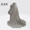 Desktop Halloween Decor Ghost Figurine, Scary Face Statue, Resin Spooky Wrinkled Robe Statue White Decoration for Indoor Home, Office, Desk Ornament