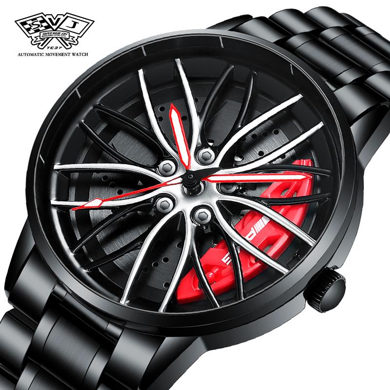 SVJ Wheel Watch 360 Вращающийся полый модифицированный суппорт AMG488 Мужские часы с суппортом