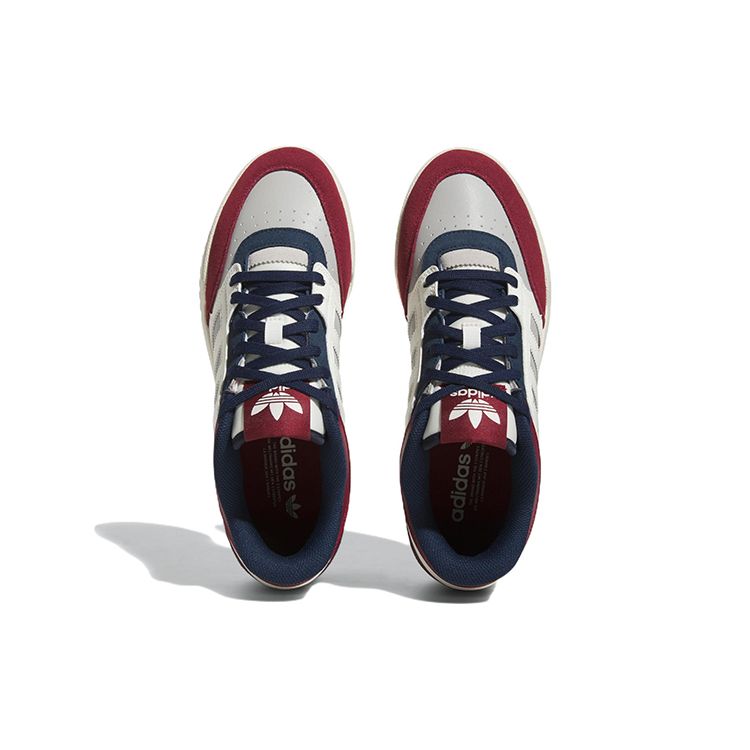 Adidas Оригинальные низкие кеды Drop Step для повседневной носки, нескользящие, прочные, с низким верхом, для скейтбординга, унисекс, белые/красные, HQ7118