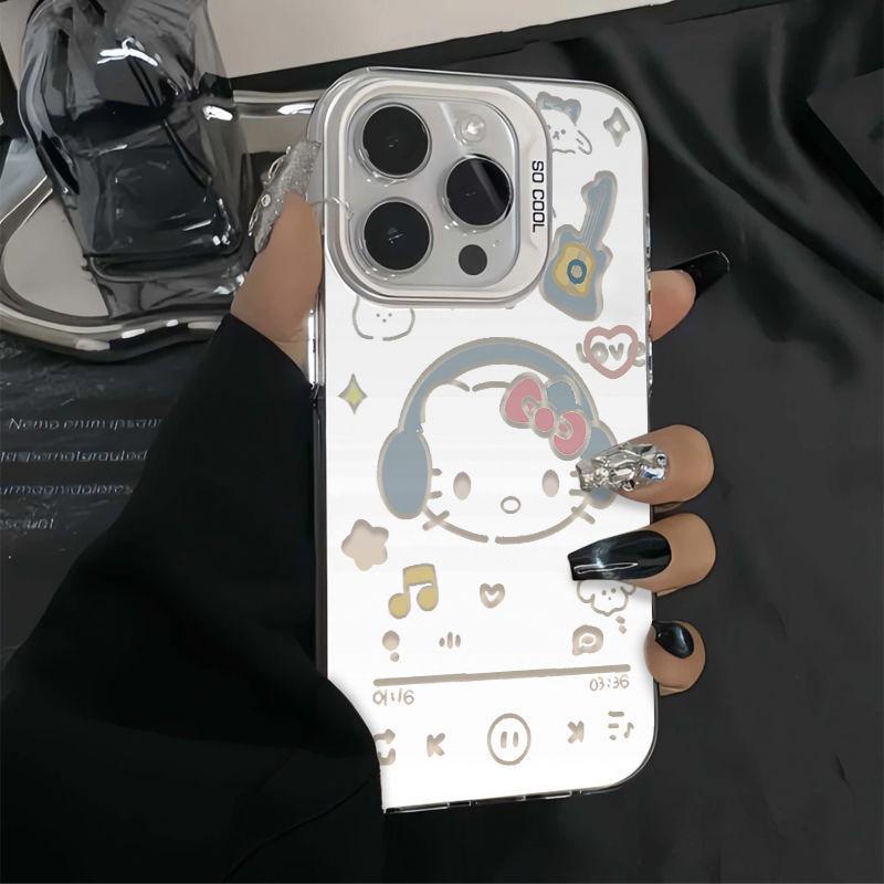 Музыкальная kt кошка цветная серебристая iPhone11/11/11promax чехол для мобильного телефона vitality Apple 11/11 противоударный imd мягкий
