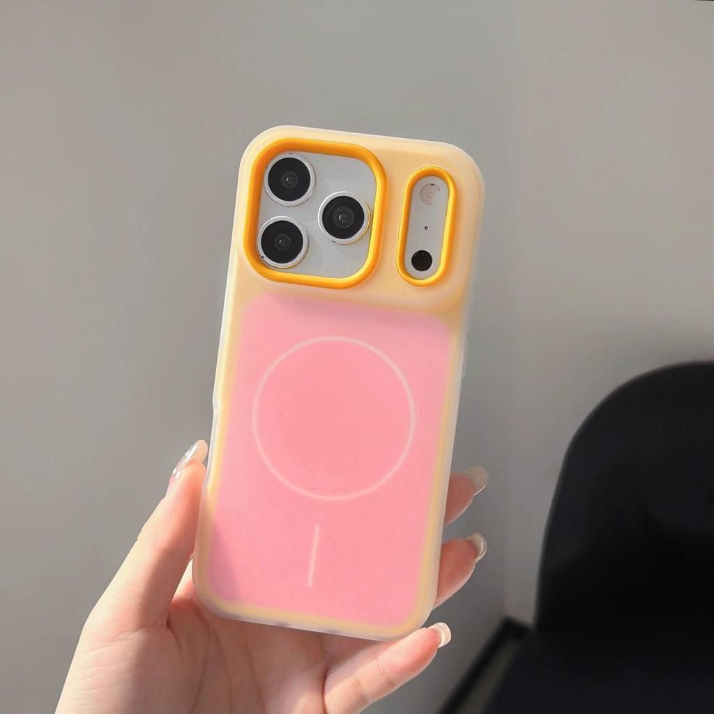 Двухцветный прозрачный защитный чехол-желе для iPhone 17 Pro Max, Магнитная противоударная крышка для Apple 16
