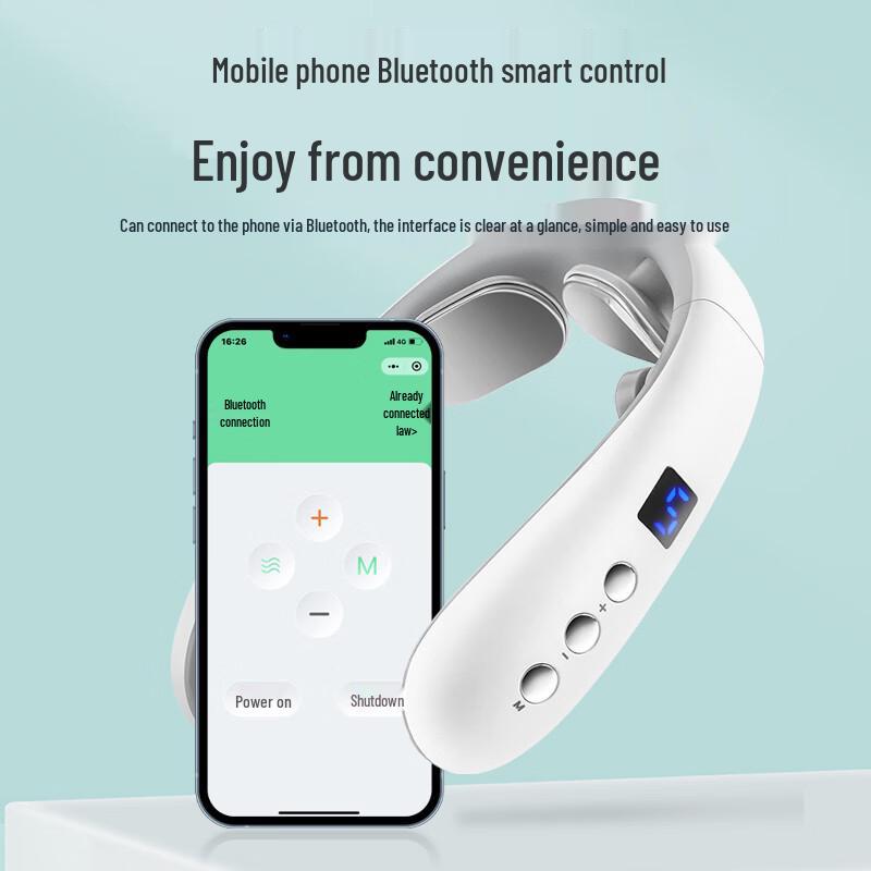 Bluetooth-массажер для шеи Jiancheng Z06-10 с подогревом, штекер CN (адаптер в комплекте)