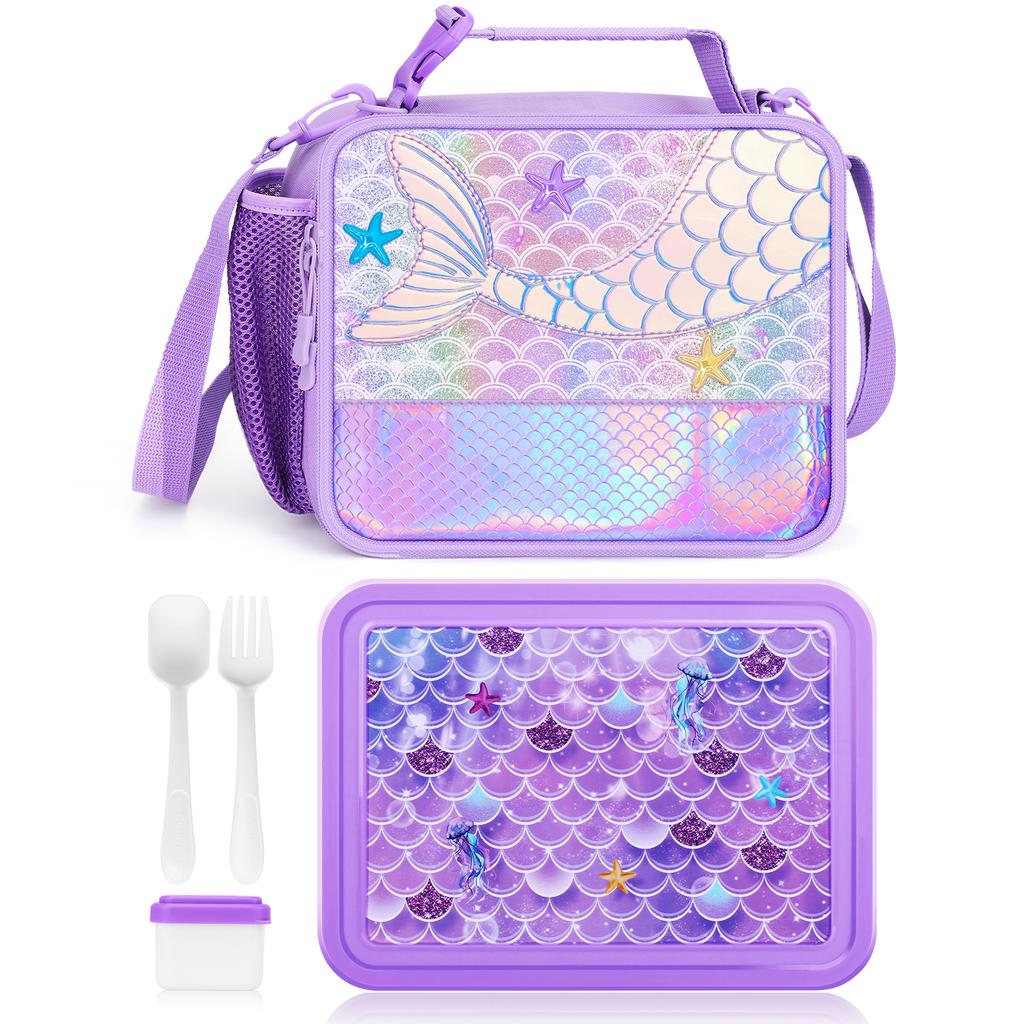 Unicorn Bento Storage Bag Lunch Bag For Girls Women Thermal Bag with Lunch Box For School Office Kids Birthday Gift