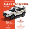 1:24 Prado FJ Cruiser Alloy Diecast Off Road Vehicle Model Toys Car Sound Light Pull Back Front Wheel Steering Festival Surprise