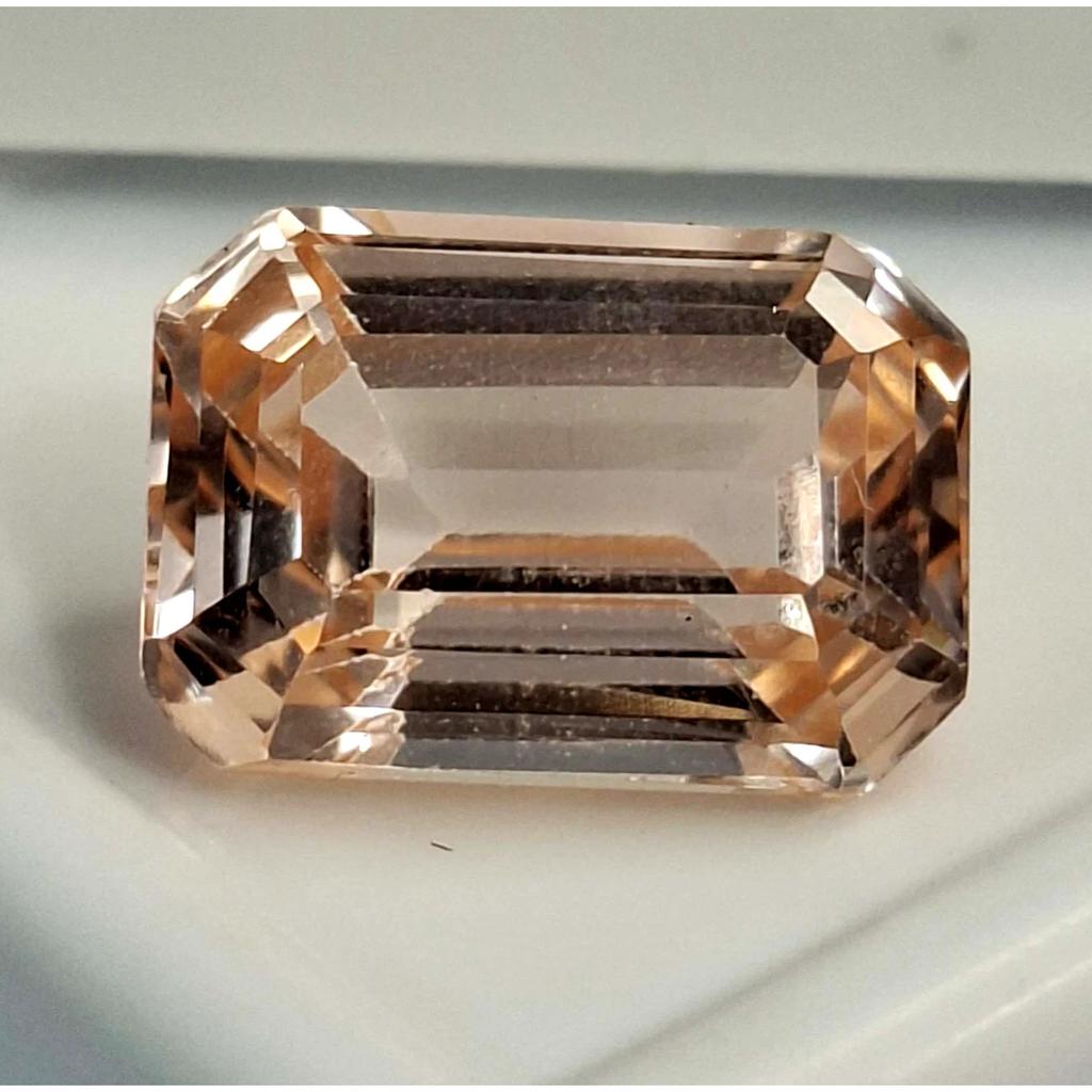 Peach Sapphire Natural 7-9 Ct Emerald Cut Beautiful Certified Loose Gemstone