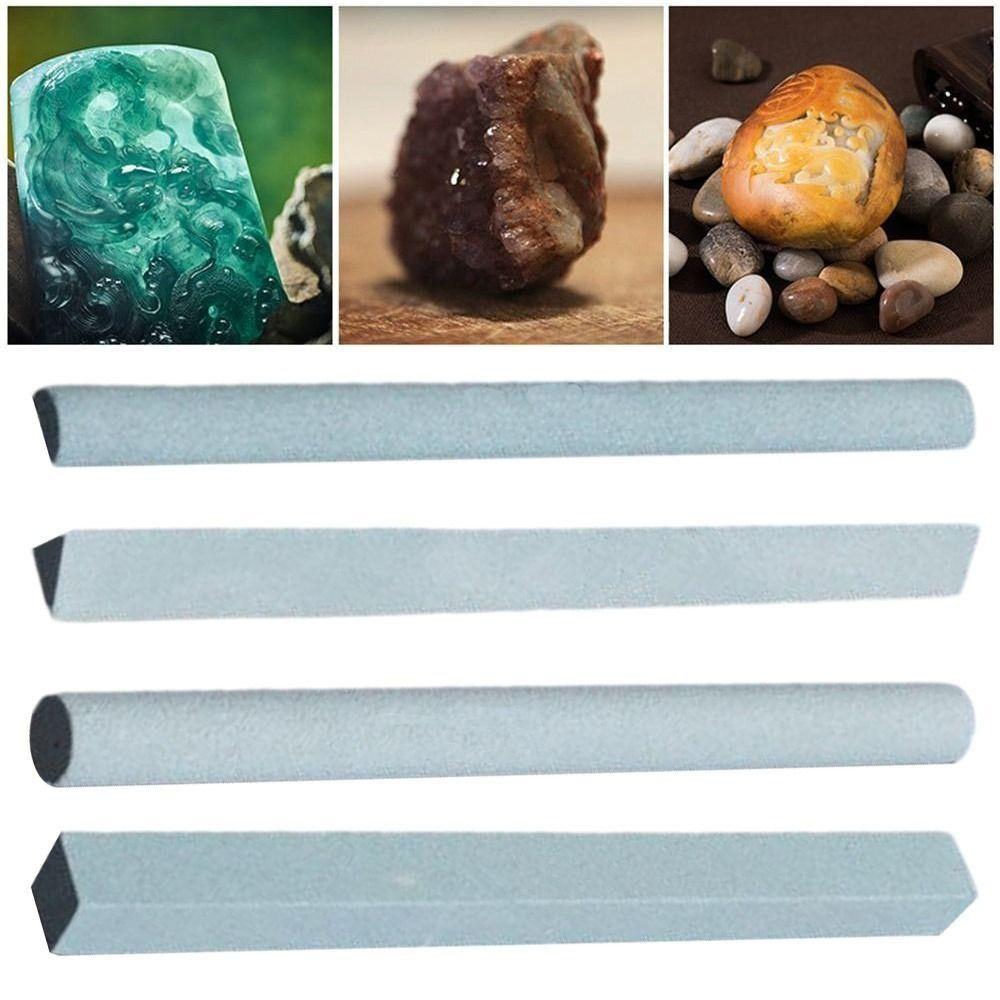 Durable 320 Grit Whetstone Square Triangle Oilstone Semicircle Circle Polishing Chamfer Jade