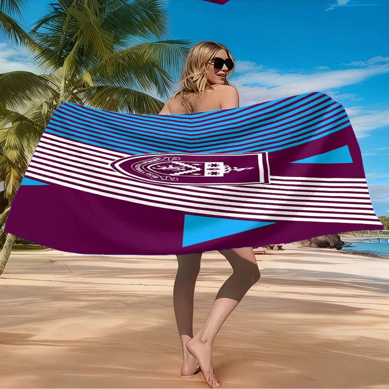 Burnley Football Club Beach Towel Microfiber Beach Towel, Lightweight and Quick-Dry, for Summer Travel, Swimming Pool Fan Birthday Gift